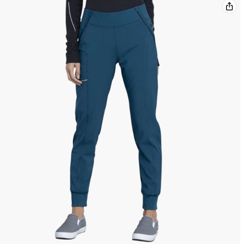 Cherokee Caribbean Blue Jogger Scrub Pants